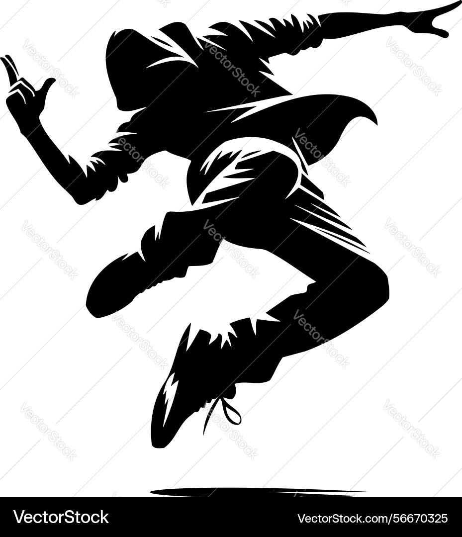 X-default dynamic dancer silhouette Vector Image