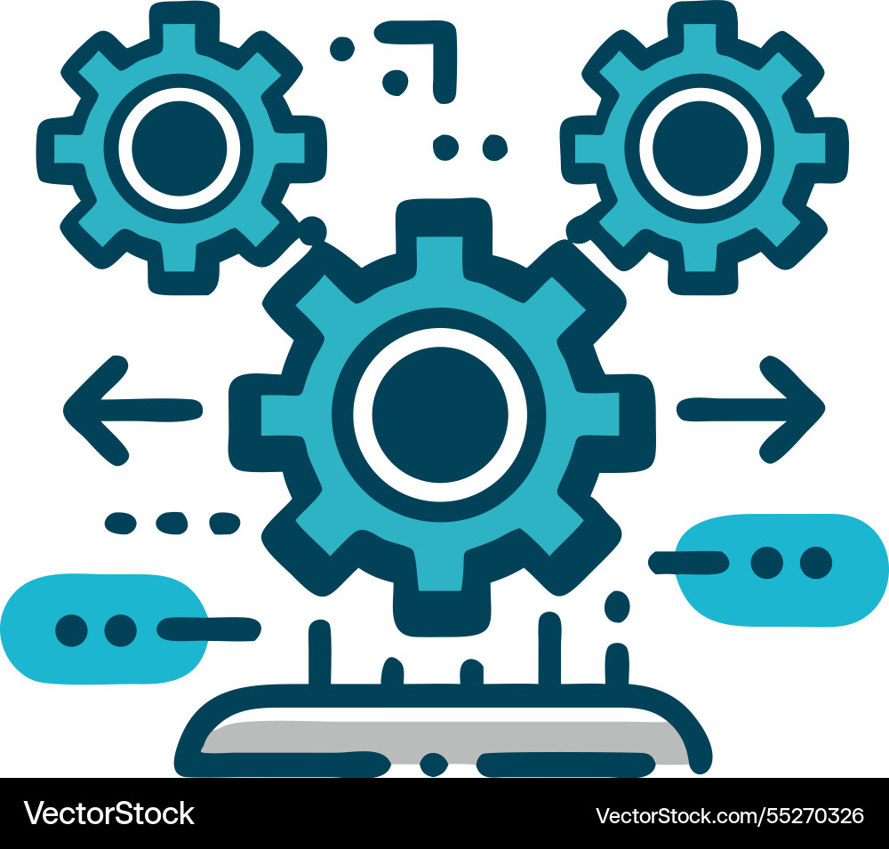 Artificial intelligence network circuit icon vector image