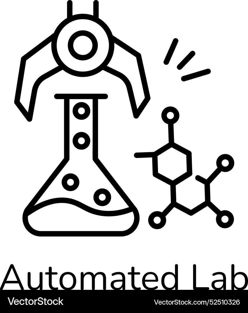 Automated lab vector image