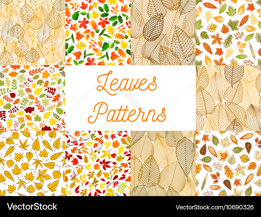 Autumn Leaf Patterns - Seamless vector image
