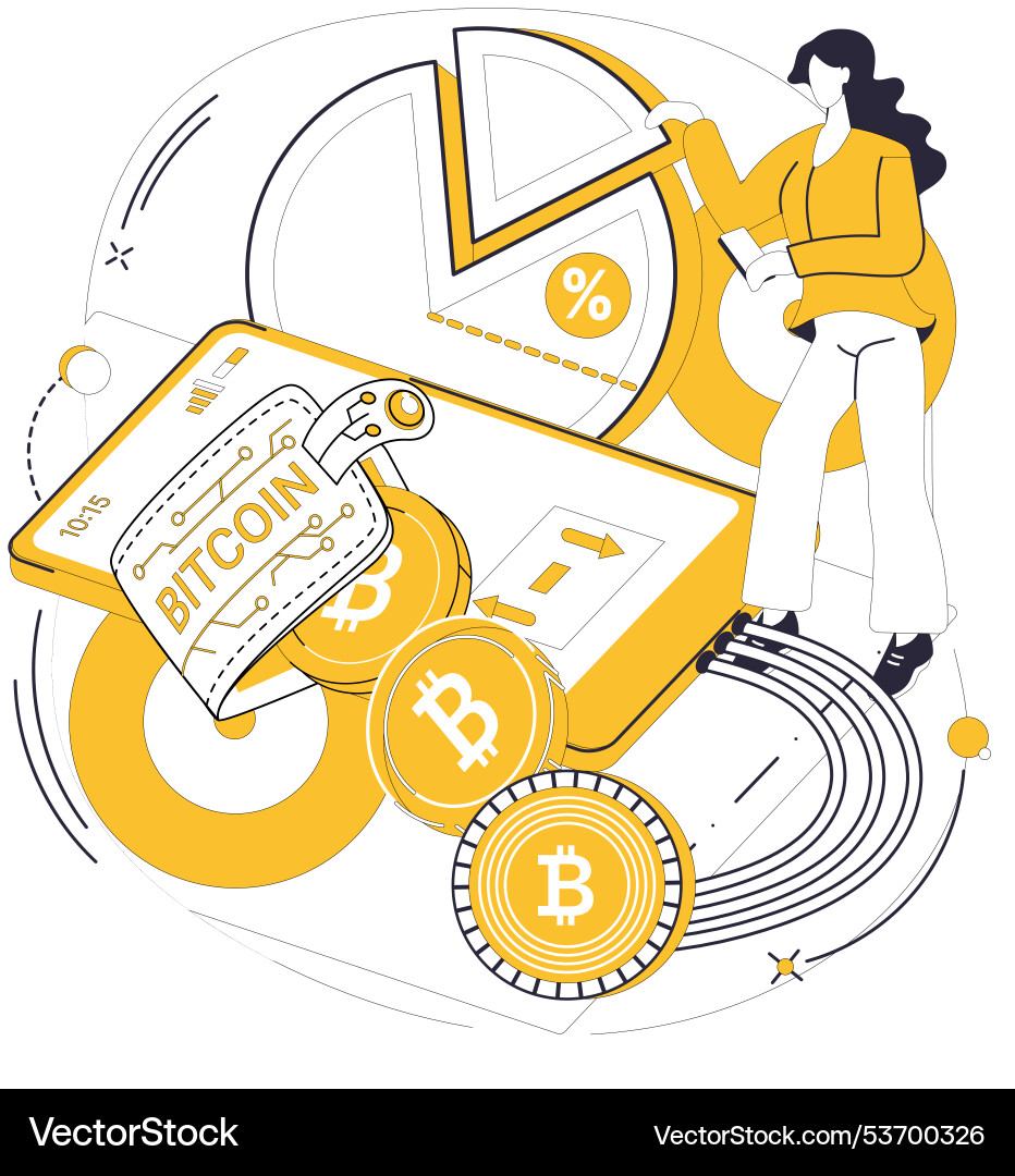 Bitcoin wallet blockchain technology Bitcoin wallet blockchain technology vector image
