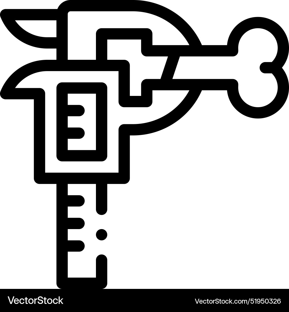 Caliper icon thin linear style design isolated Caliper icon thin linear style design isolated Vector Image