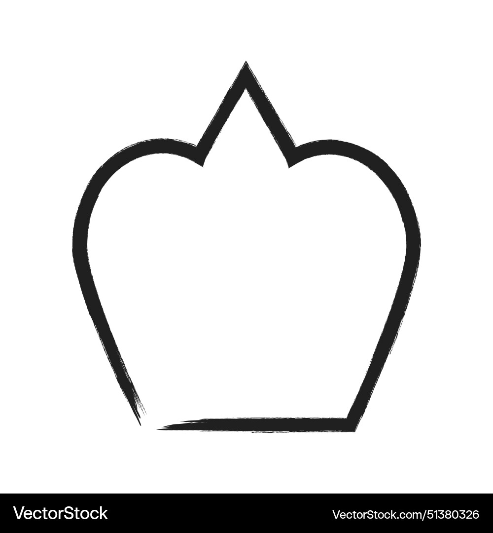 Crown icon element with textured grounge Crown icon element with textured grounge vector image