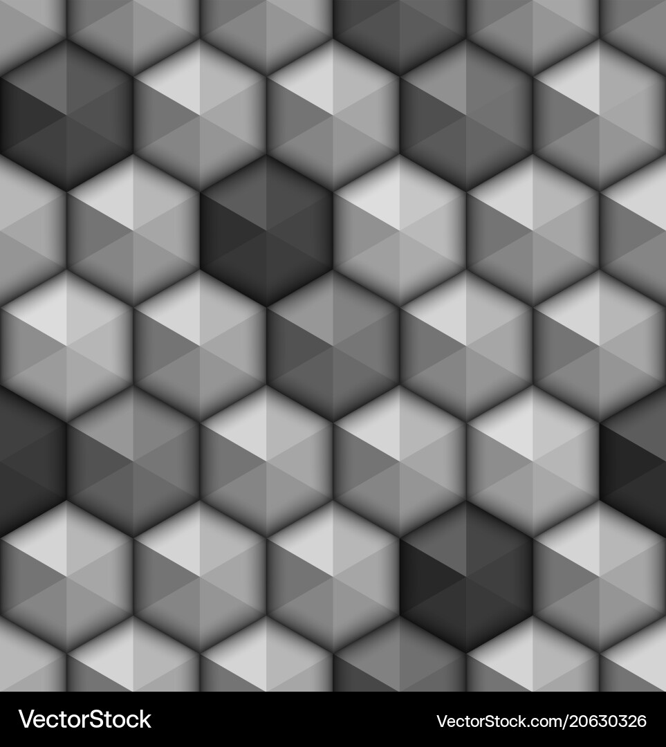 Grey Hexagonal Pattern Background vector image