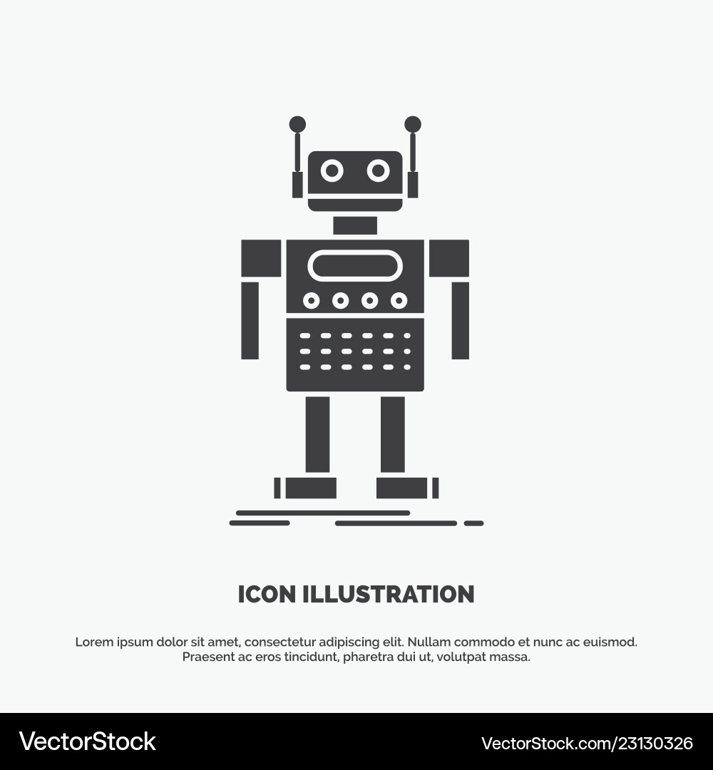 Robot android artificial bot technology icon Robot android artificial bot technology icon vector image
