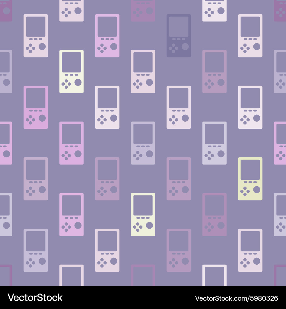 Seamless background with game consoles Vector Image