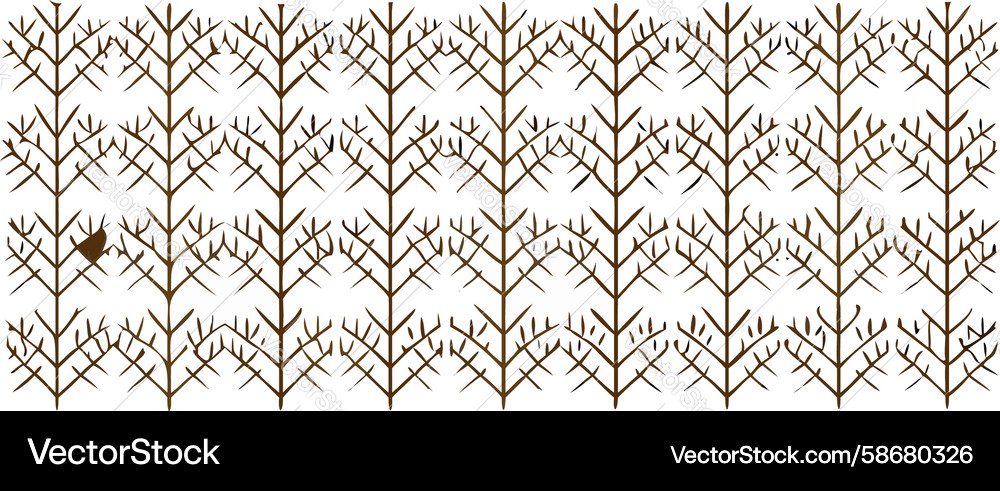 Seamless repetitive tree pattern natural design Vector Image