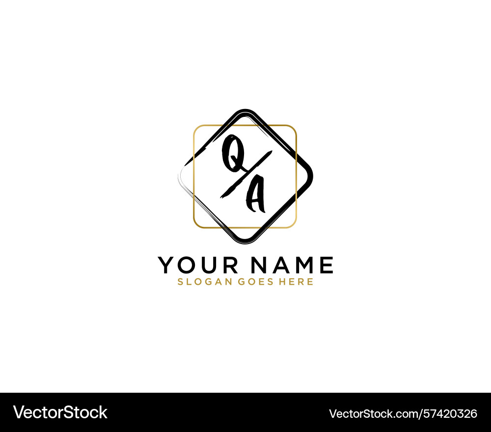 Stylish qa monogram logo designs with modern line Stylish qa monogram logo designs with modern line Vector Image