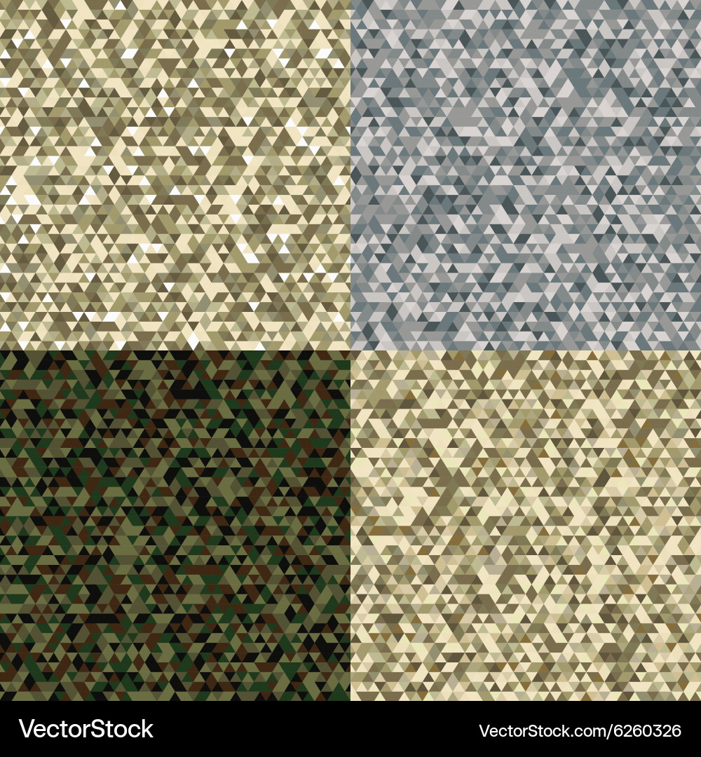 Triangle Camo Patterns Vector Image