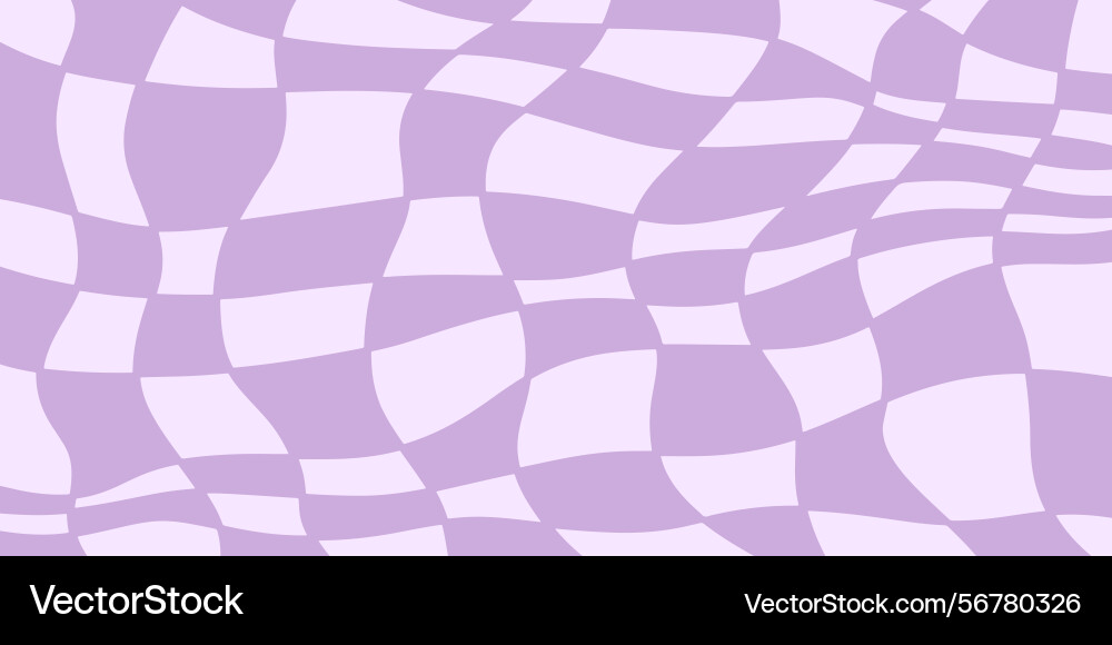 Twisted distorted checkered retro groovy pattern Twisted distorted checkered retro groovy pattern vector image