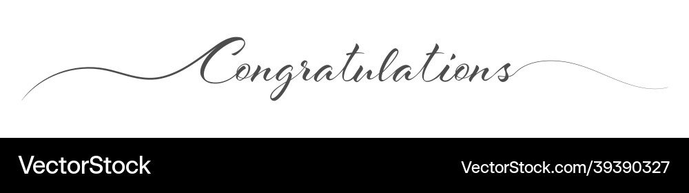 Calligraphic inscription congratulations Calligraphic inscription congratulations vector image