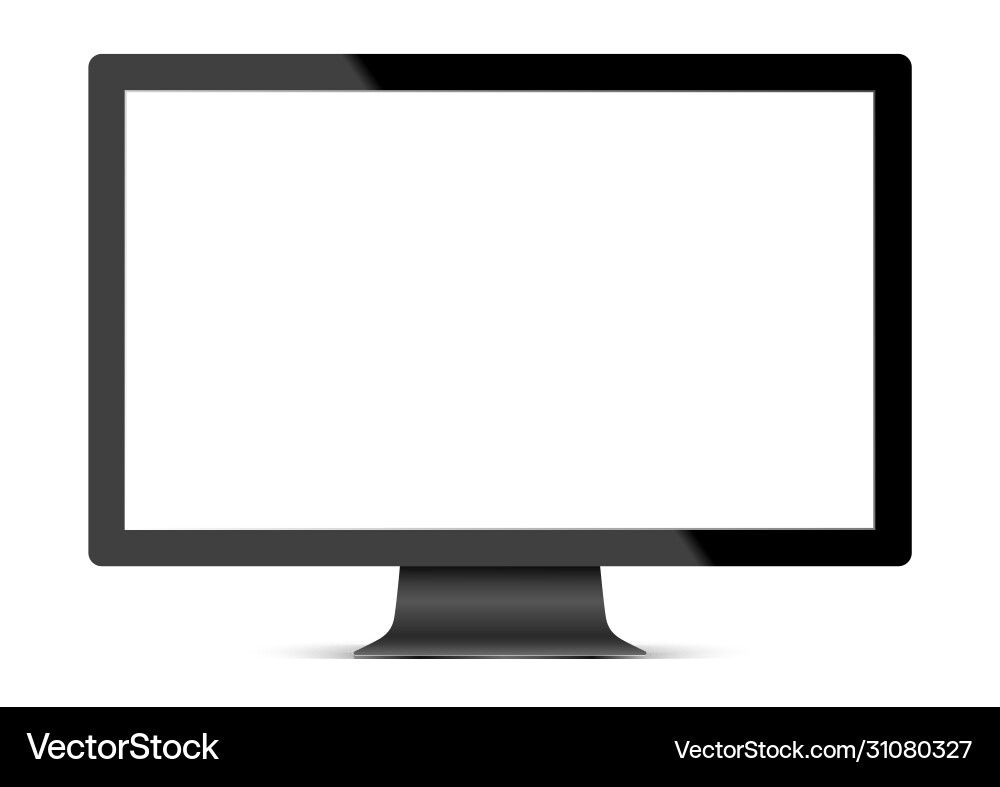 Computer display monitor vector image
