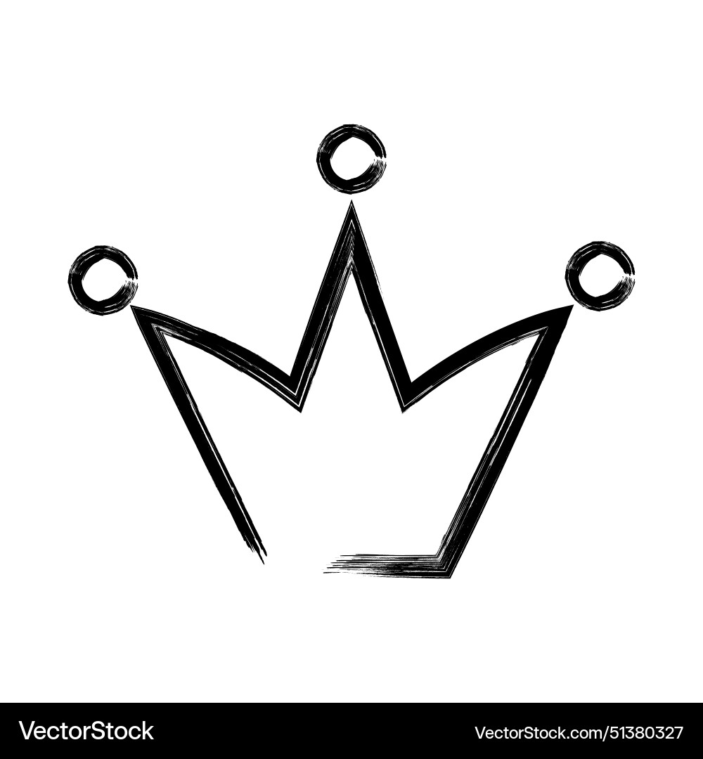 Crown icon element with textured grounge Crown icon element with textured grounge vector image