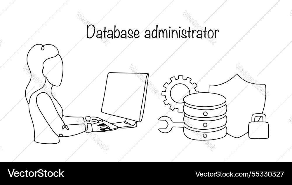 Database administrator Database administrator Vector Image