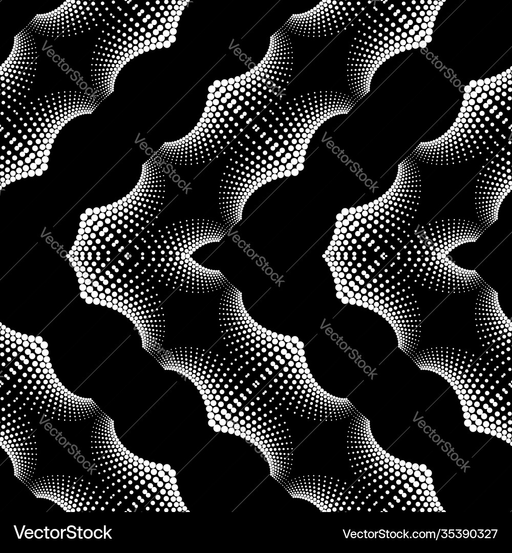 Design seamless dotted zigzag pattern vector image