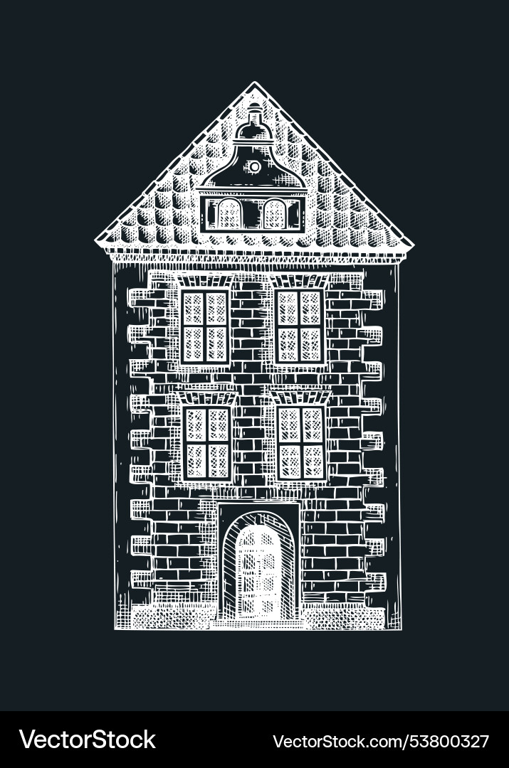 European city attractions architecture sketch old European city attractions architecture sketch old vector image