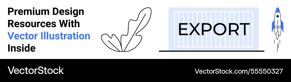 Export concept with shipping container rocket Export concept with shipping container rocket vector image