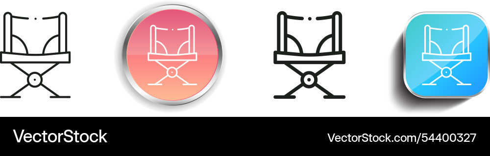 Folding icon thin linear regular and button style vector image