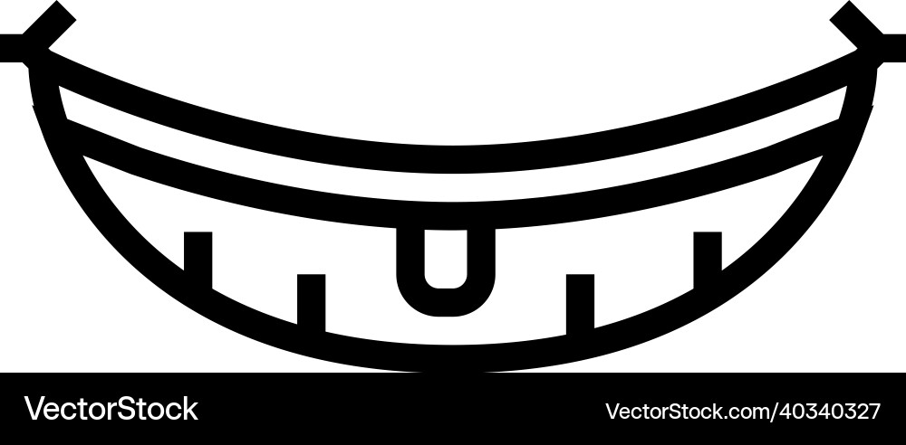 Hammock for resting line icon Hammock for resting line icon Vector Image