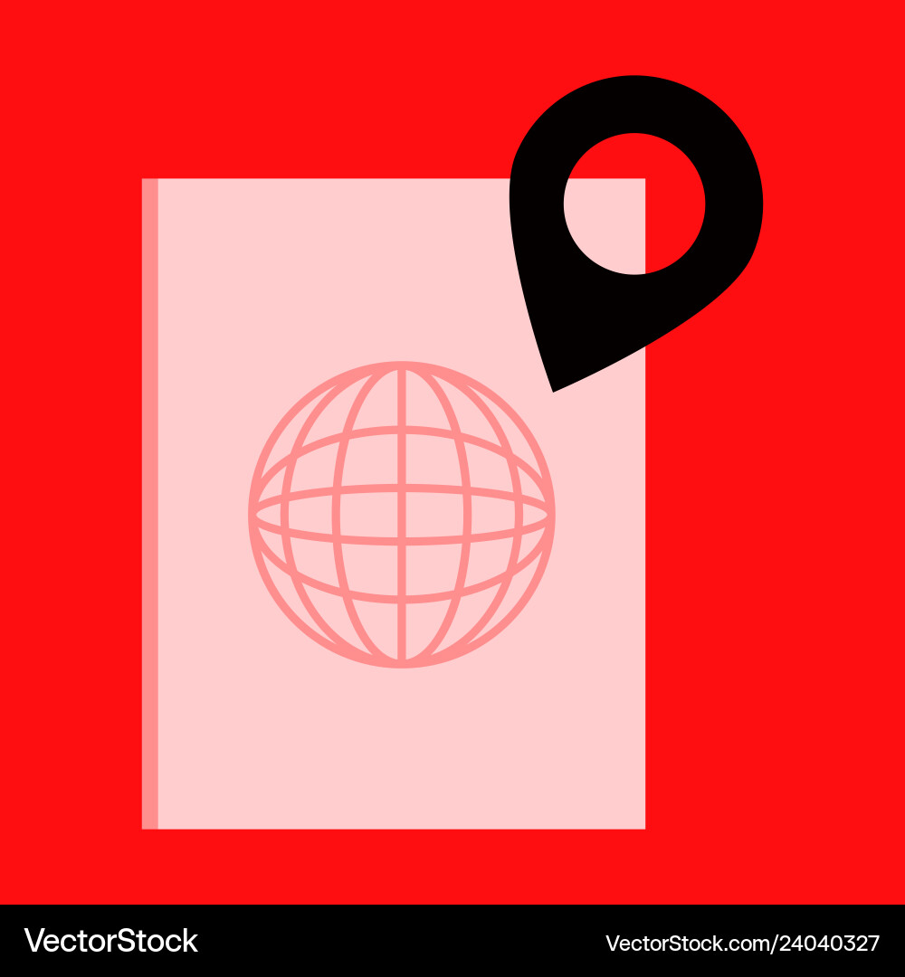Internationale Passvorlage mit gps Standort Internationale Passvorlage mit gps Standort vektorbild