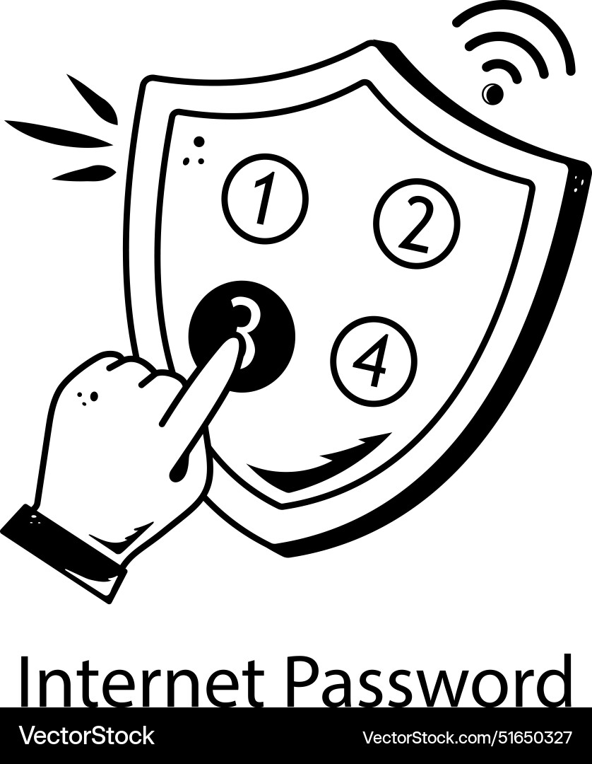 Internet password Vector Image