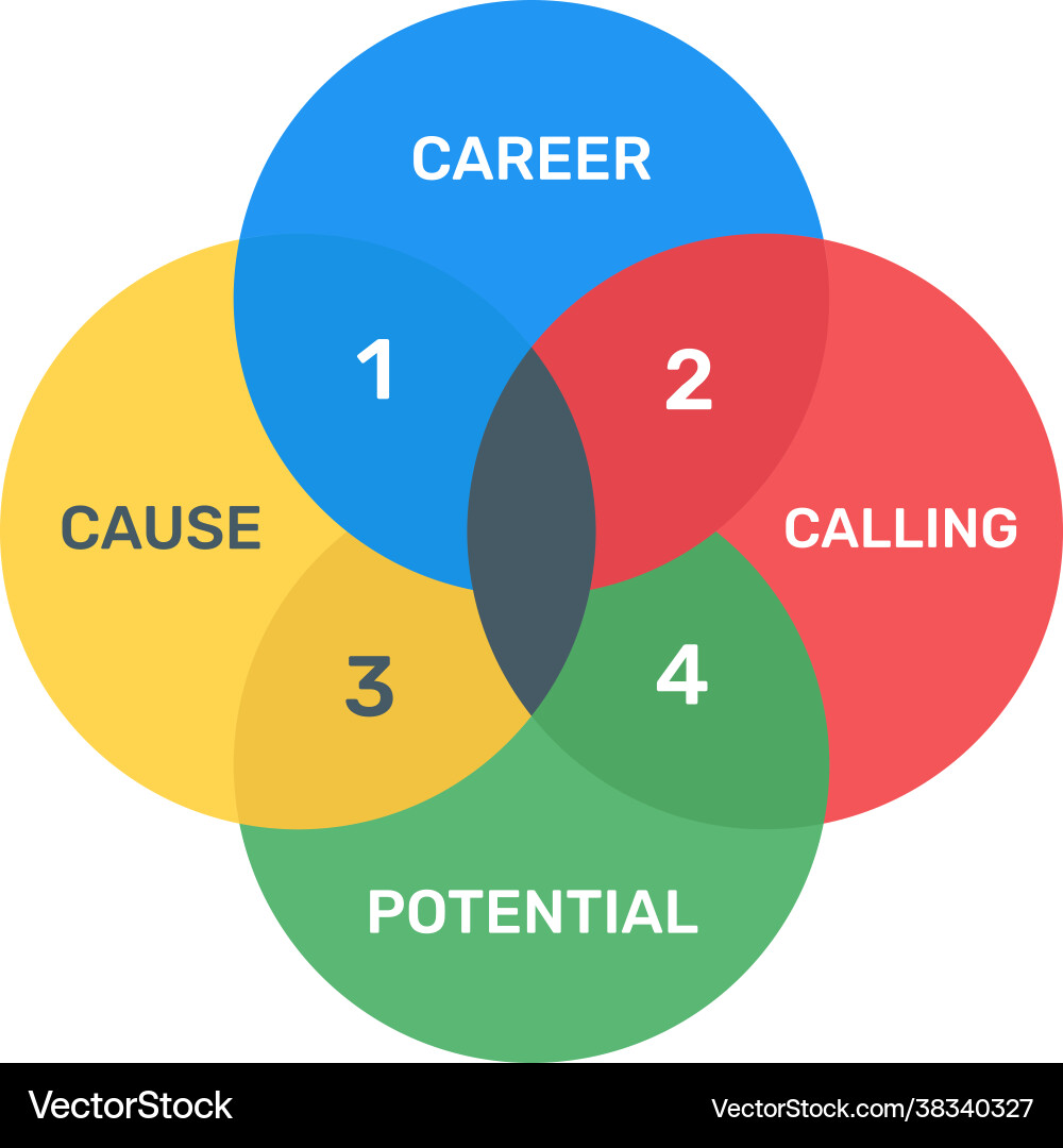 Intersection chart vector image