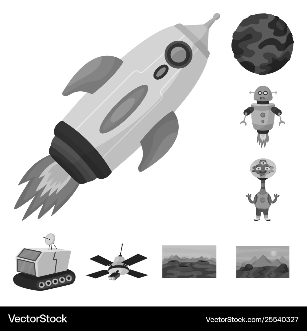 Isolated object universe and travels icon set Isolated object universe and travels icon set vector image