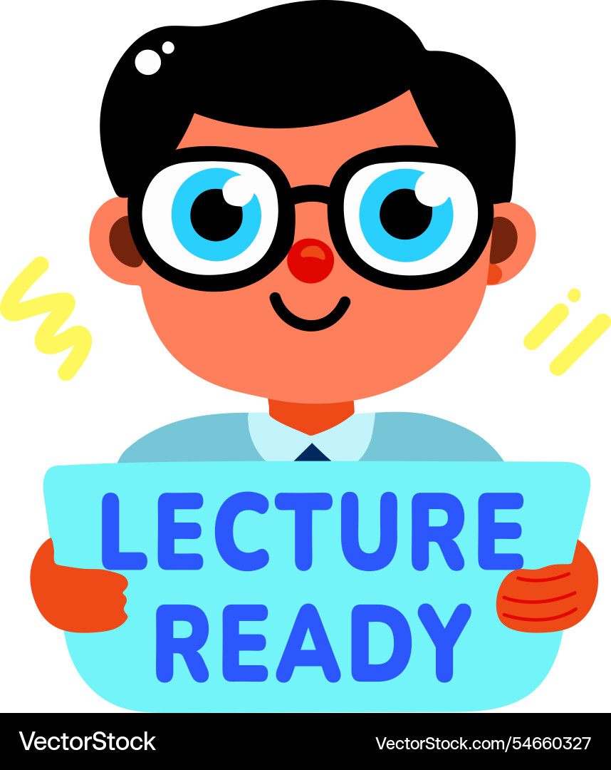 Lecture ready Vector Image