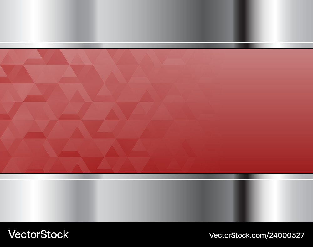 Metallic background with geometric pattern vector image