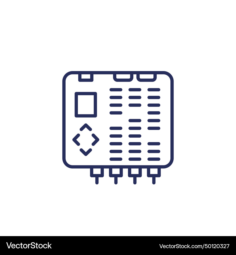 Plc line icon programmable logic controller Vector Image