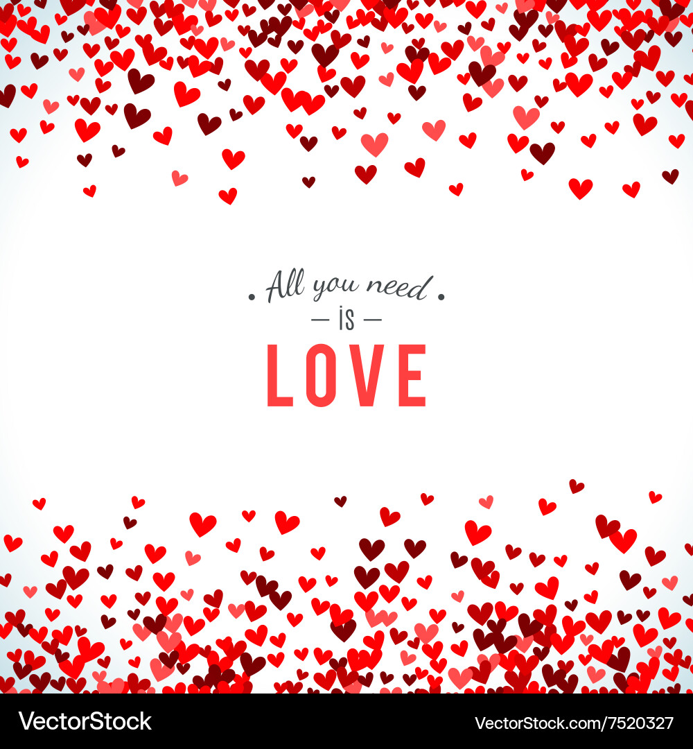 Romantic red heart background Royalty Free Vector Image