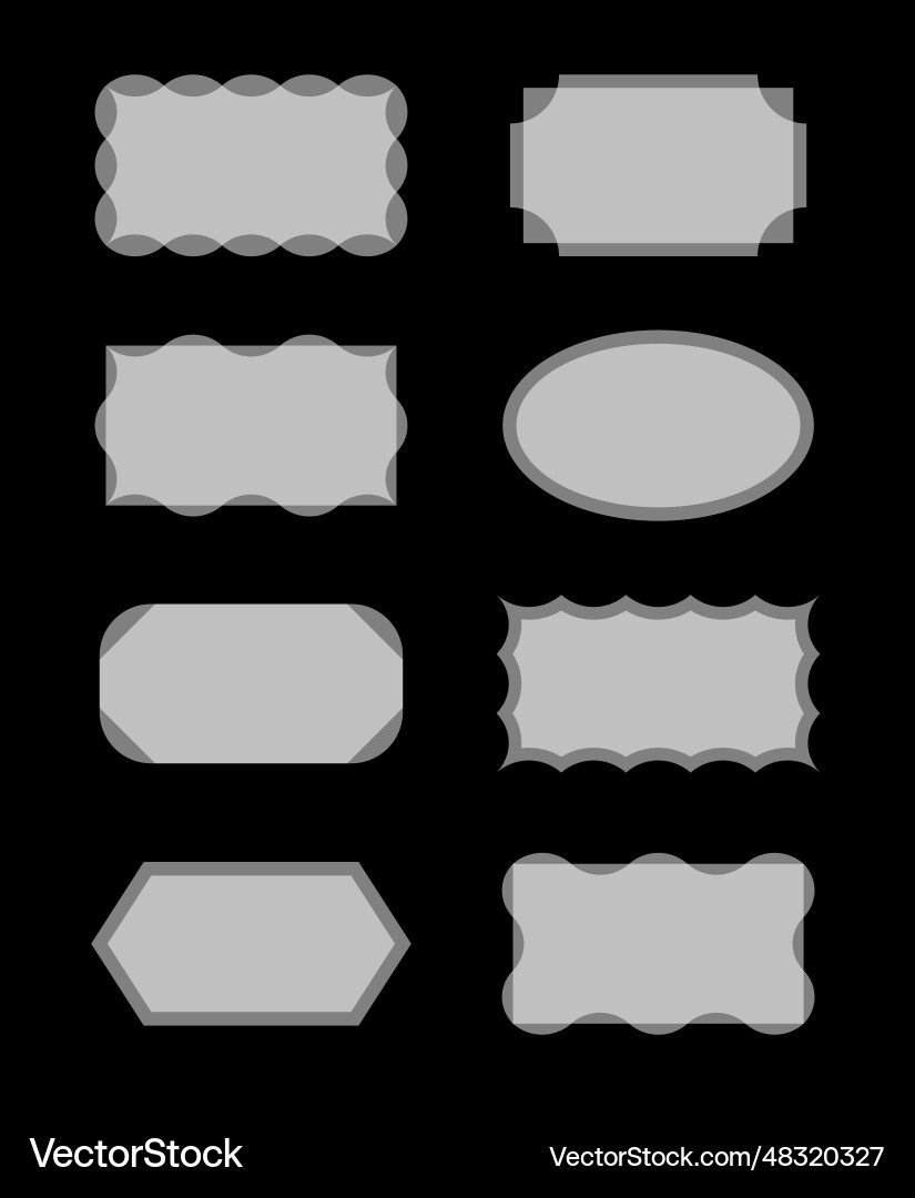 Set of transparent border Vector Image