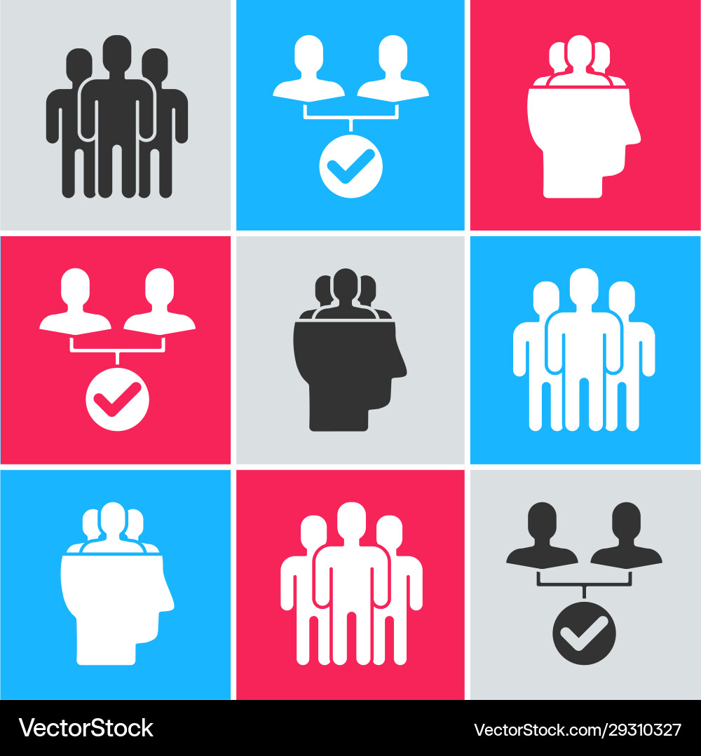 Set users group project team base Set users group project team base vector image