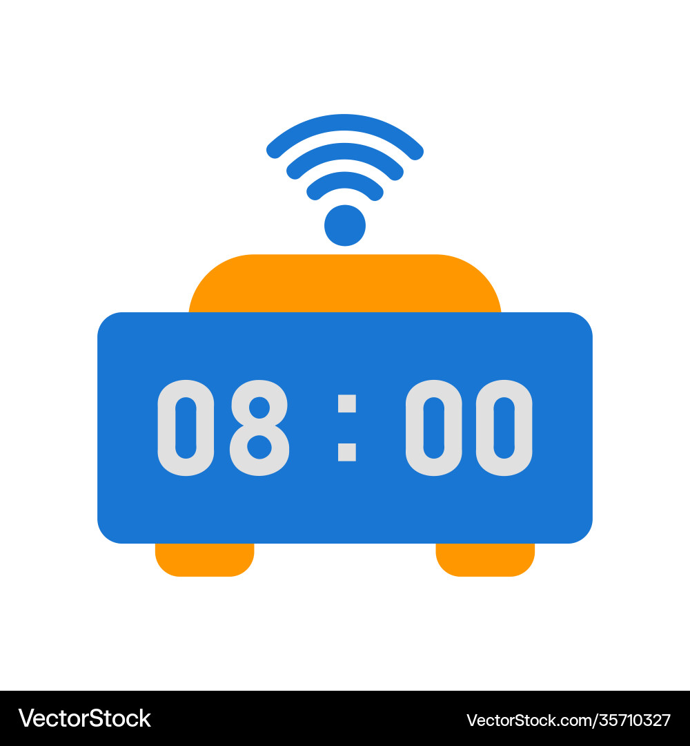 Smart clock in flat style about internet Smart clock in flat style about internet vector image