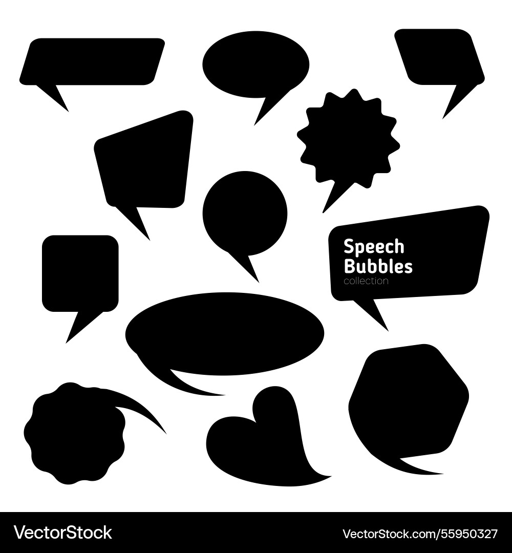 Speech bubbles set collection of different Vector Image