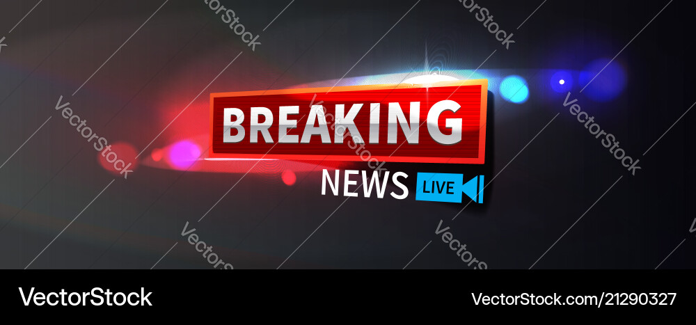 Stock-Logo brechen News live Stock-Logo brechen News live vektorbild
