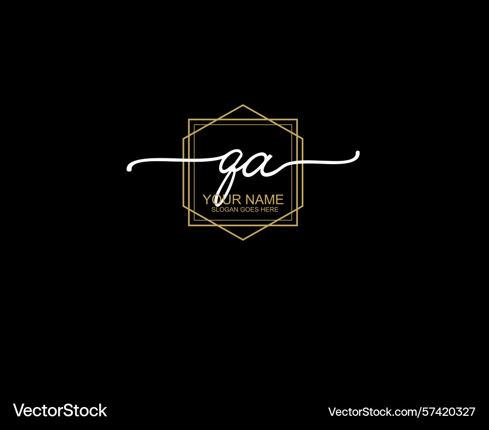 Stylish qa monogram logo designs with modern line Vector Image