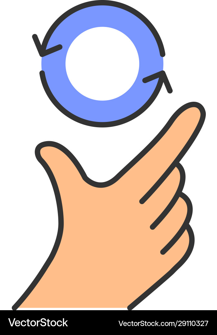 Touchscreen gesture color icon Touchscreen gesture color icon vector image