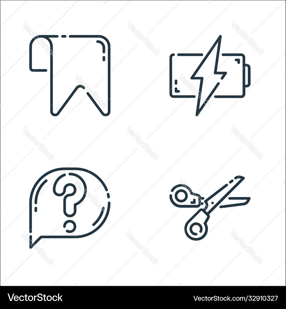 User interface line icons linear set quality User interface line icons linear set quality vector image