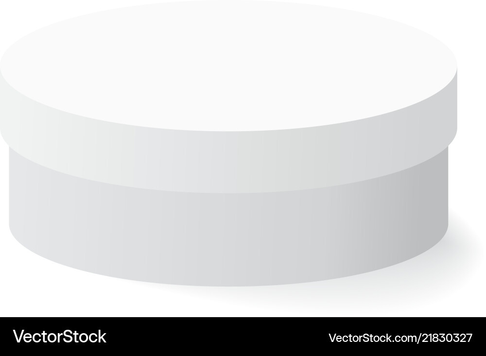 White box with shadow on background vector image