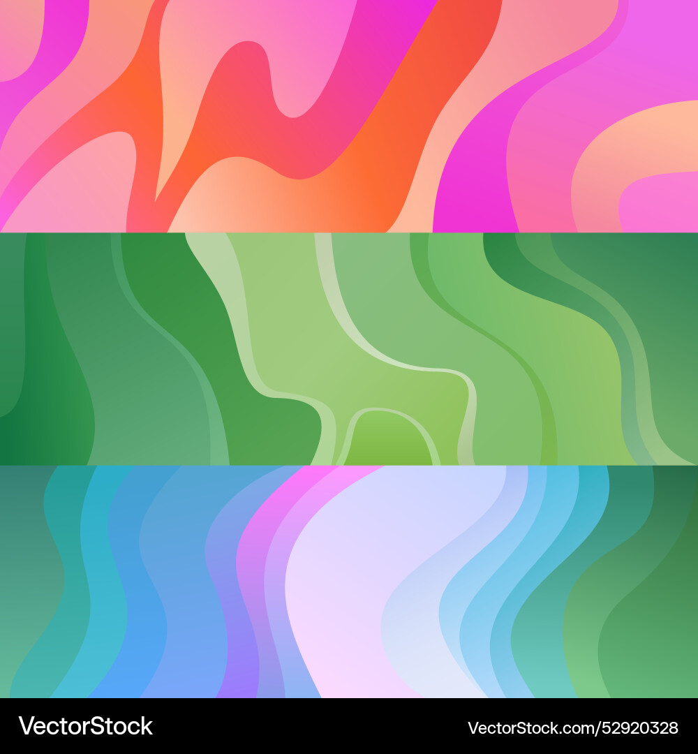 Abstrakte wavy Hintergrundset Abstrakte wavy Hintergrundset vektorbild