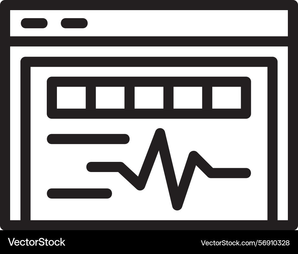 Ace pulse linear style icon design vector image