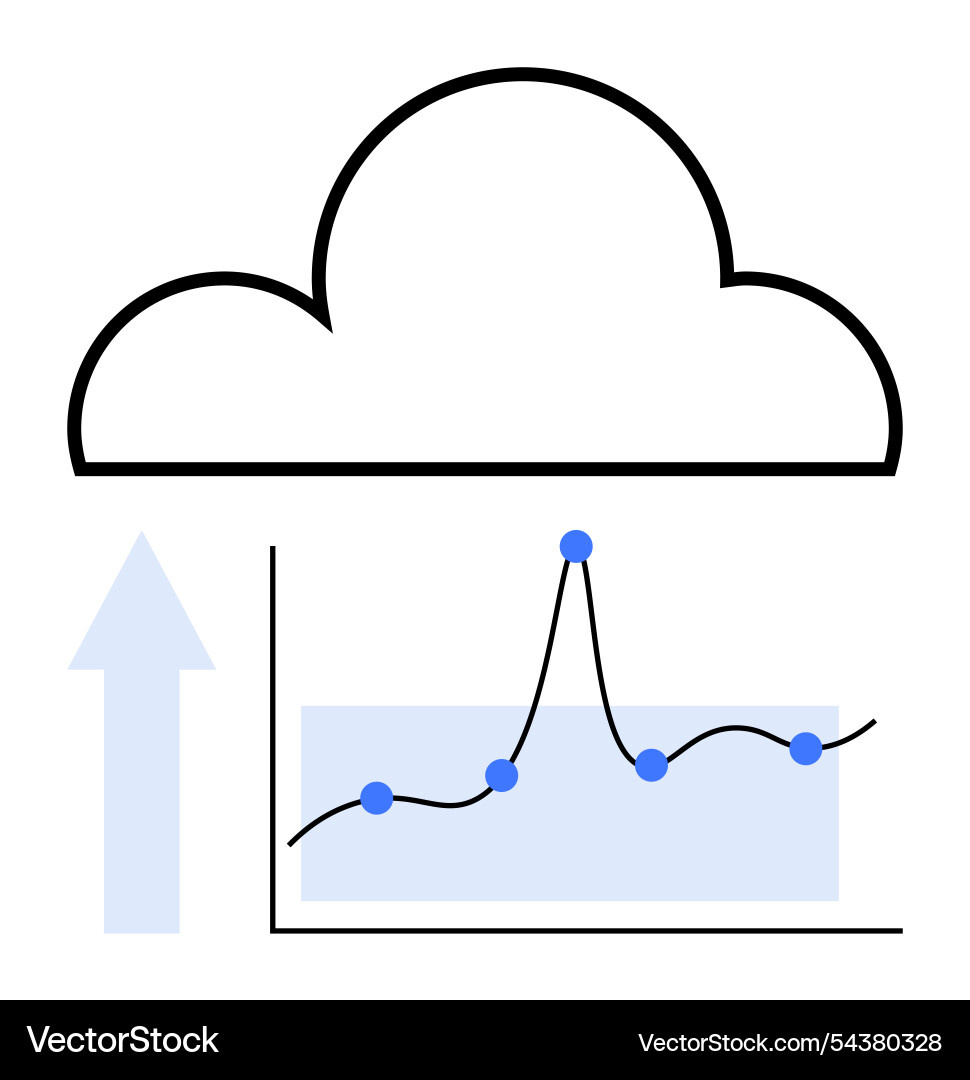 Cloud data analytics an overview of trends vector image
