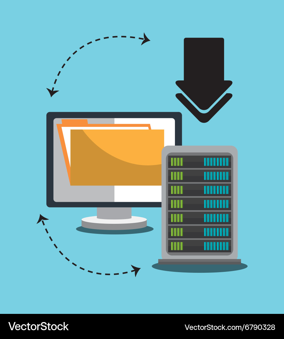 Computing security system Vector Image