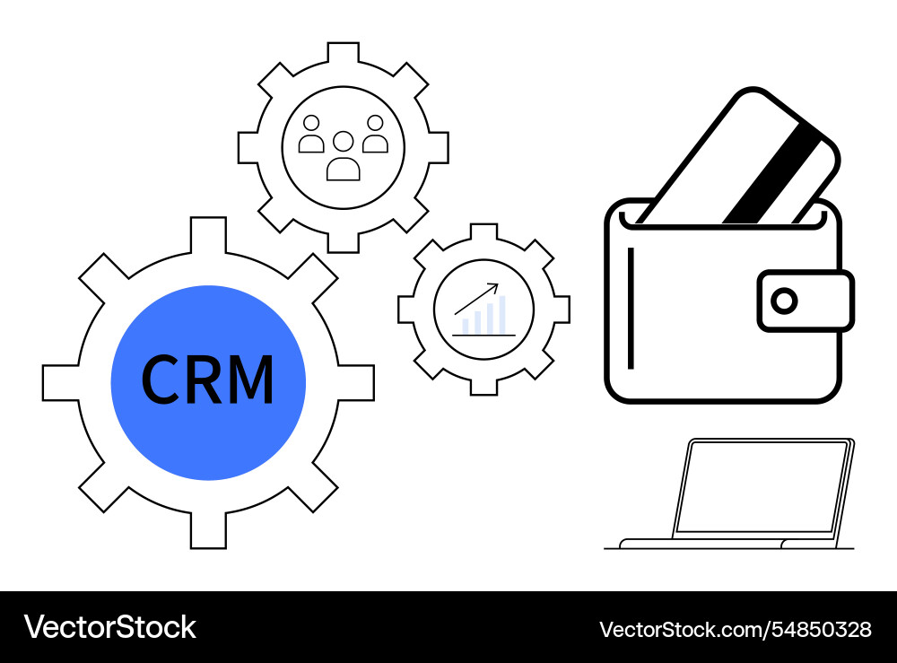 Crm integration with payment systems for enhanced vector image