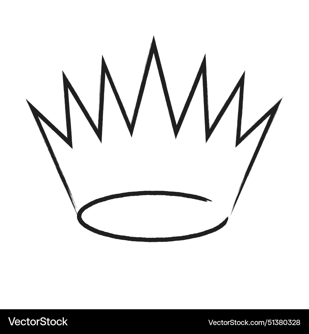 Crown icon element with textured grounge Crown icon element with textured grounge vector image