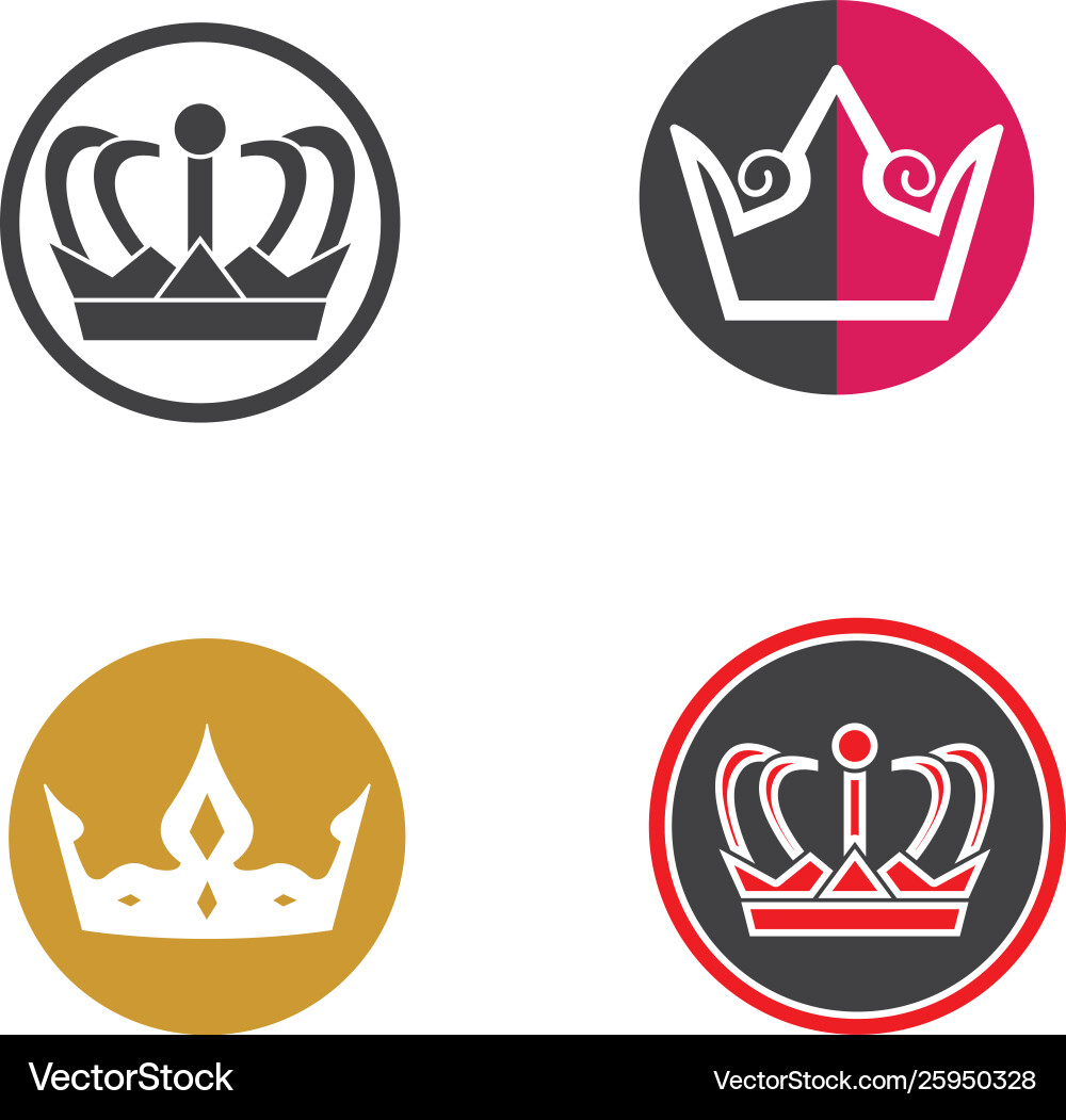 Crown logo icon Royalty Free Vector Image - VectorStock