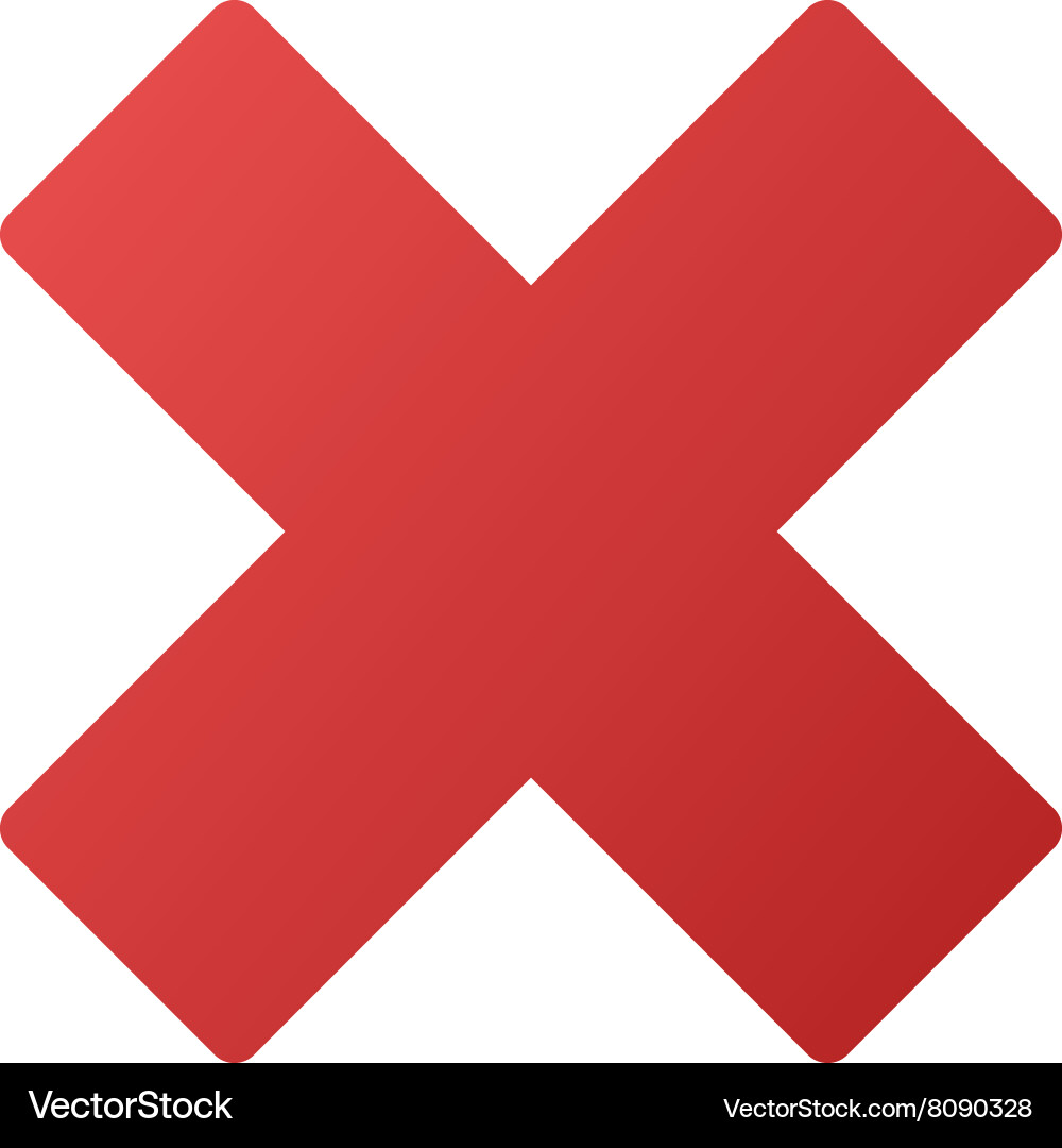 Delete gradient icon vector image