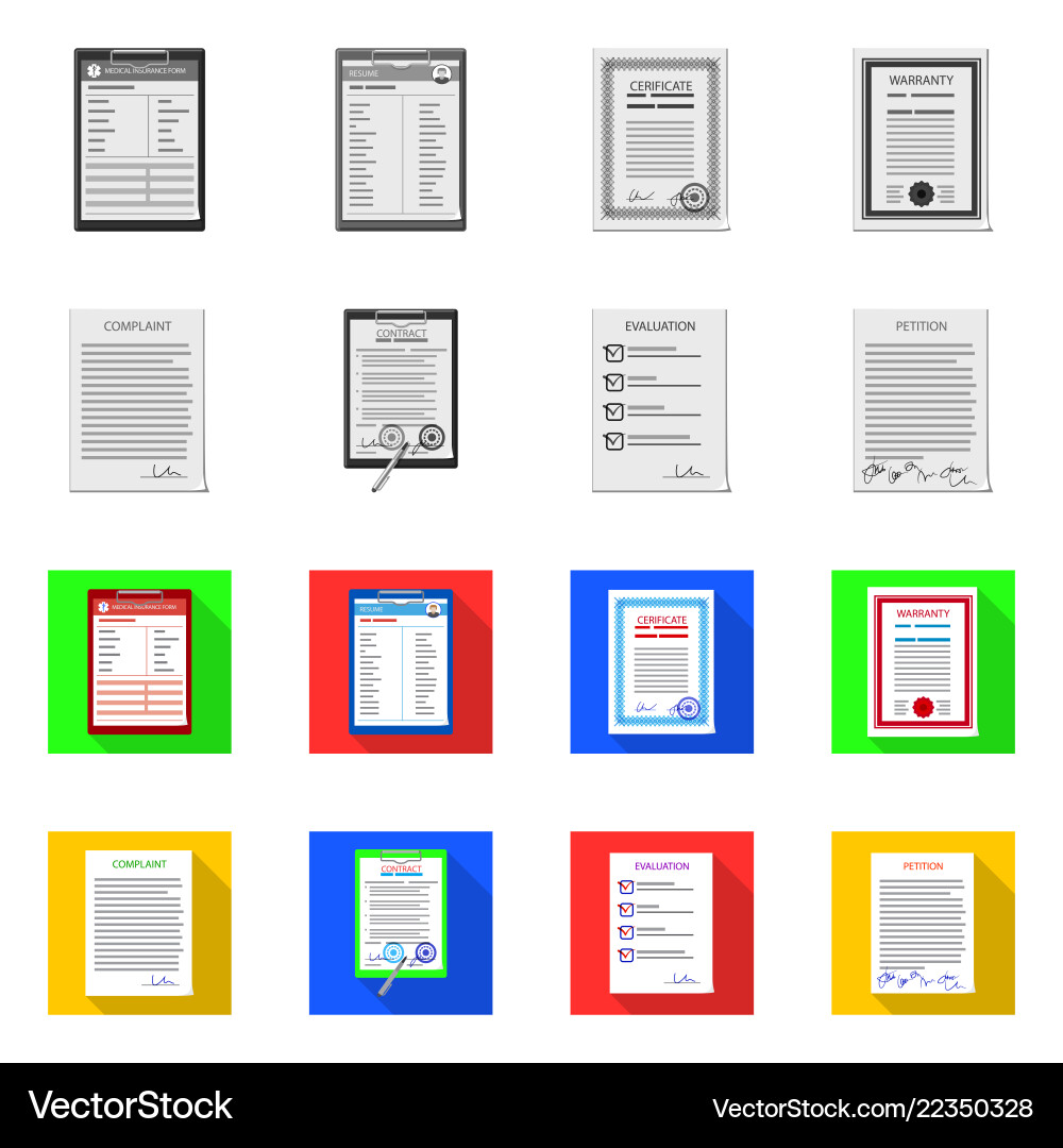 Design of form and document icon set Design of form and document icon set vector image