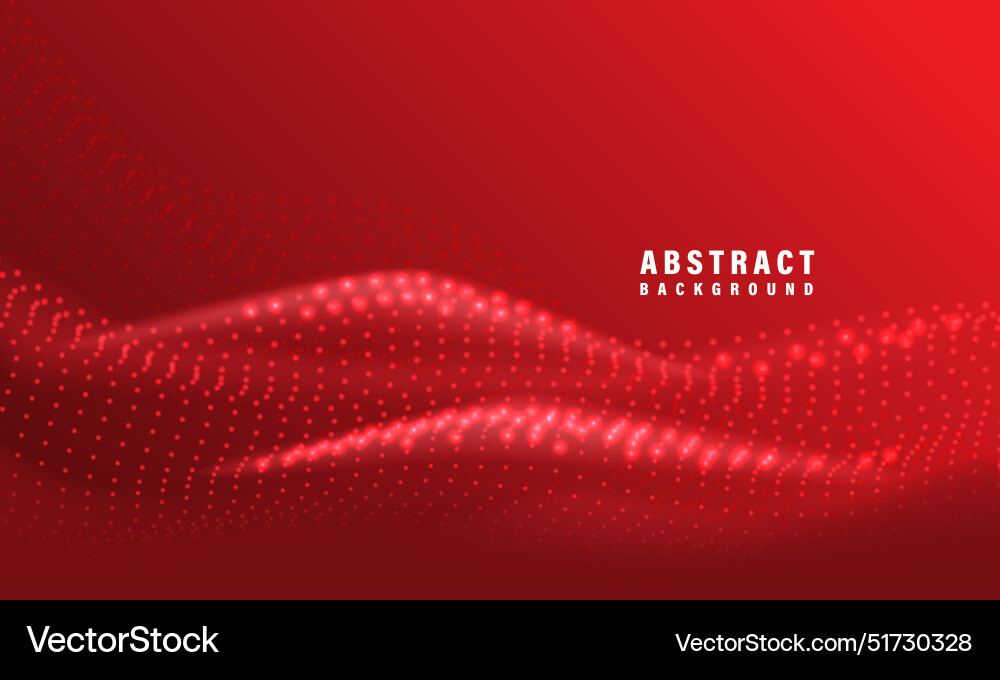 Dynamic Red Dot Wave Mesh Vector Image